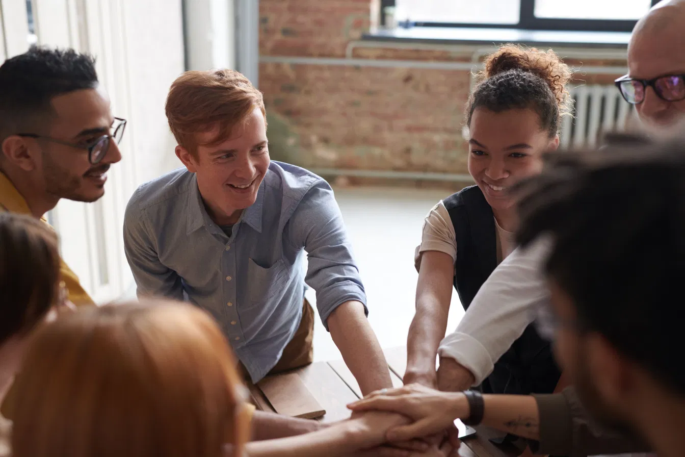 Group of partners working together