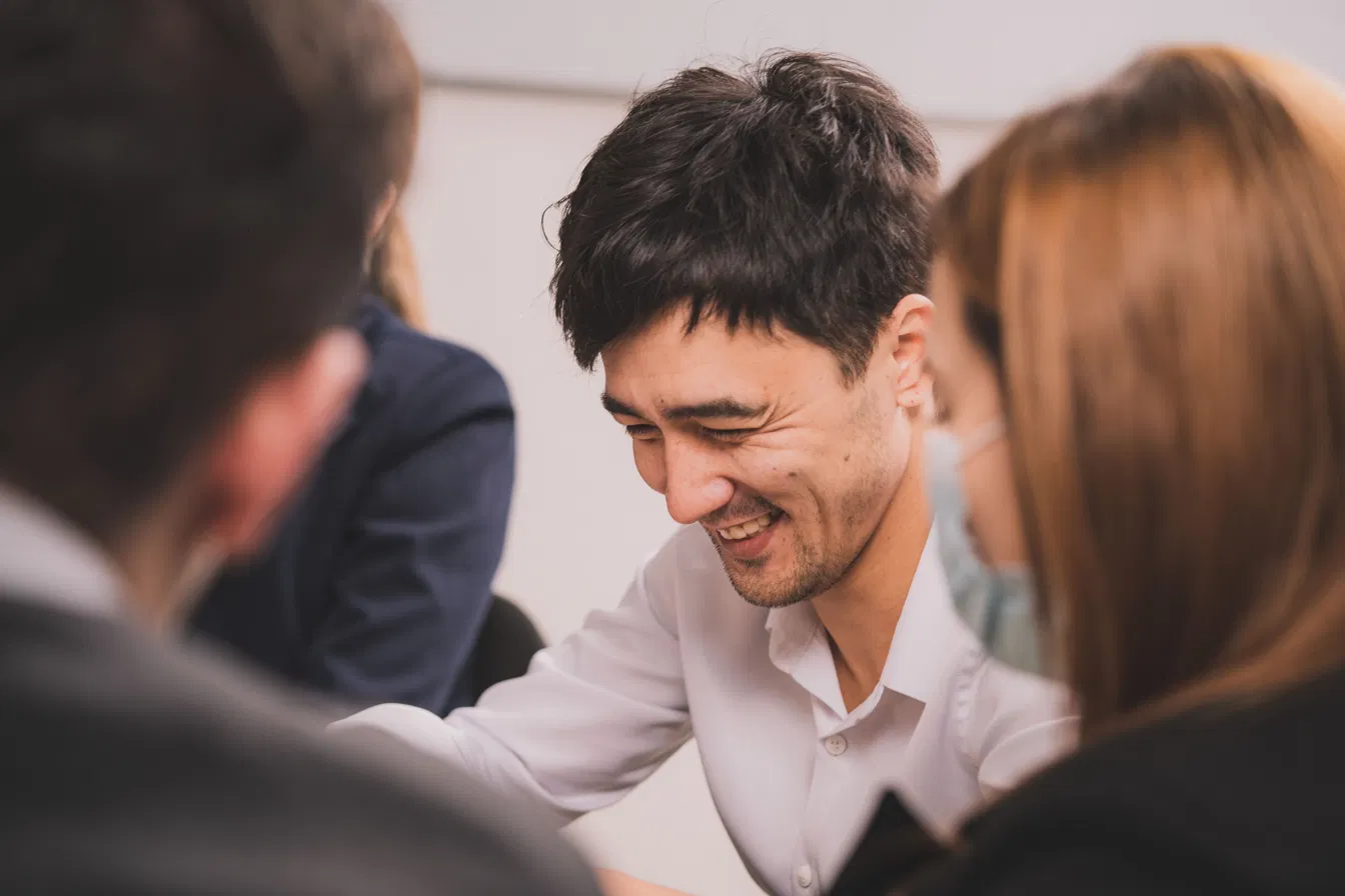 Man smiling and finding community